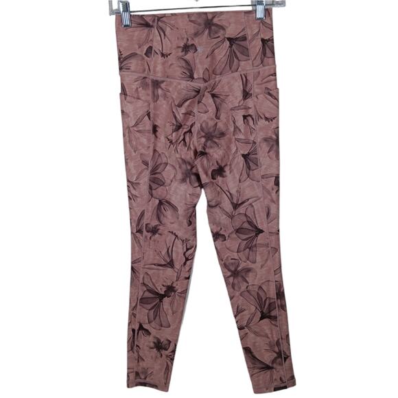 Athleta Salutation Stash Pocket II Print 7/8 Leggings size Small - Picture 2 of 5